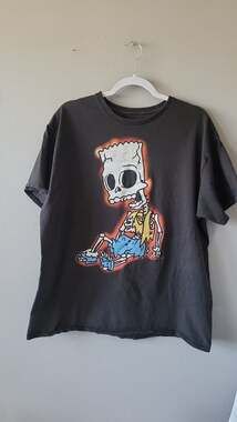 The Simpsons Bart Simpson Skeleton Graphic T-Shirt